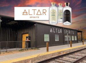 Altar Spirits logo and building.