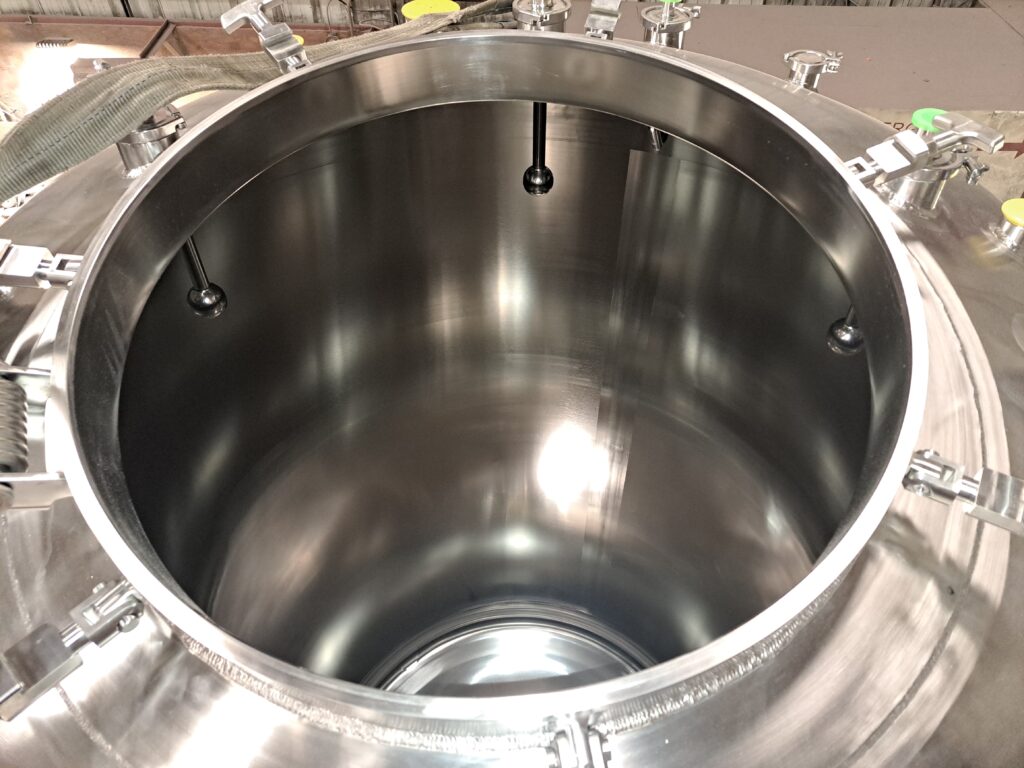 316L stainless steel bioreactor designed for fermentation and cell culture applications